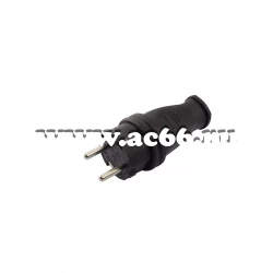 Вилка влагозащищенная каучук (2Р+Е 1х16 220-240V)
