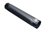 Труба соединительная круглая 1м GL PU 125/90 мм ме (RAL 7024)