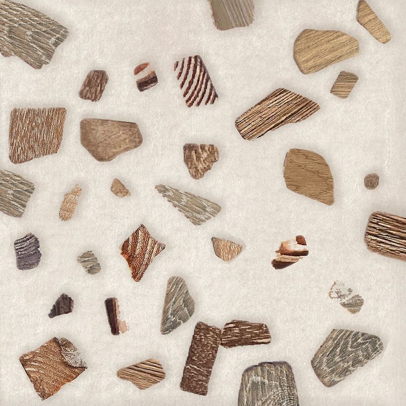 Плитка настенная Terrazzo Wood 150x150 коричневая