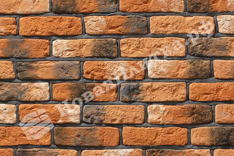 Декоративный кирпич  "Старый кирпич" 09-22, угловой элемент