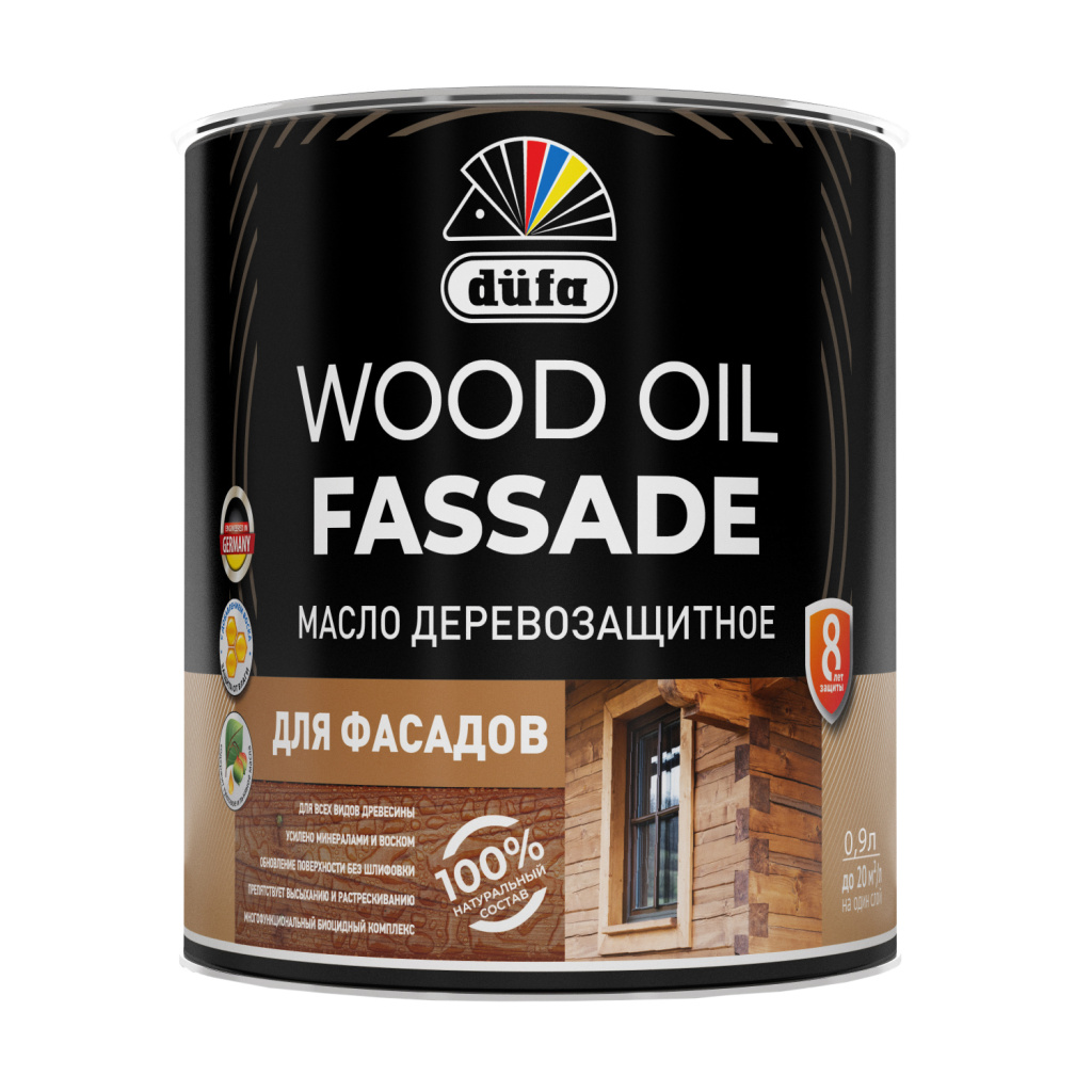 Dufa Масло Wood OIL Fassade белый  0,9л