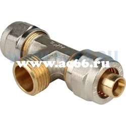 Тройник 16х1/2"х16 н/р АРЕ (обжим) 733L
