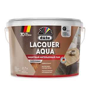 Dufa Лак LACQUER AQUA  интерьерный  полуглянцевый  2,7л