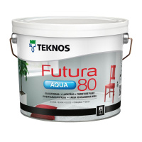 Краска по дереву и металлу  FUTURA AQUA 80 (Футура Аква 80) глянцевая