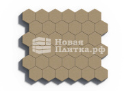Тротуарная плитка Шестигранник, 218х190х70 мм, стандарт Бежевый