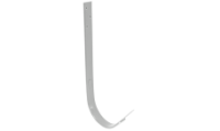 Крюк длиный GL PU 125/90 мм металлический (RAL 9003)