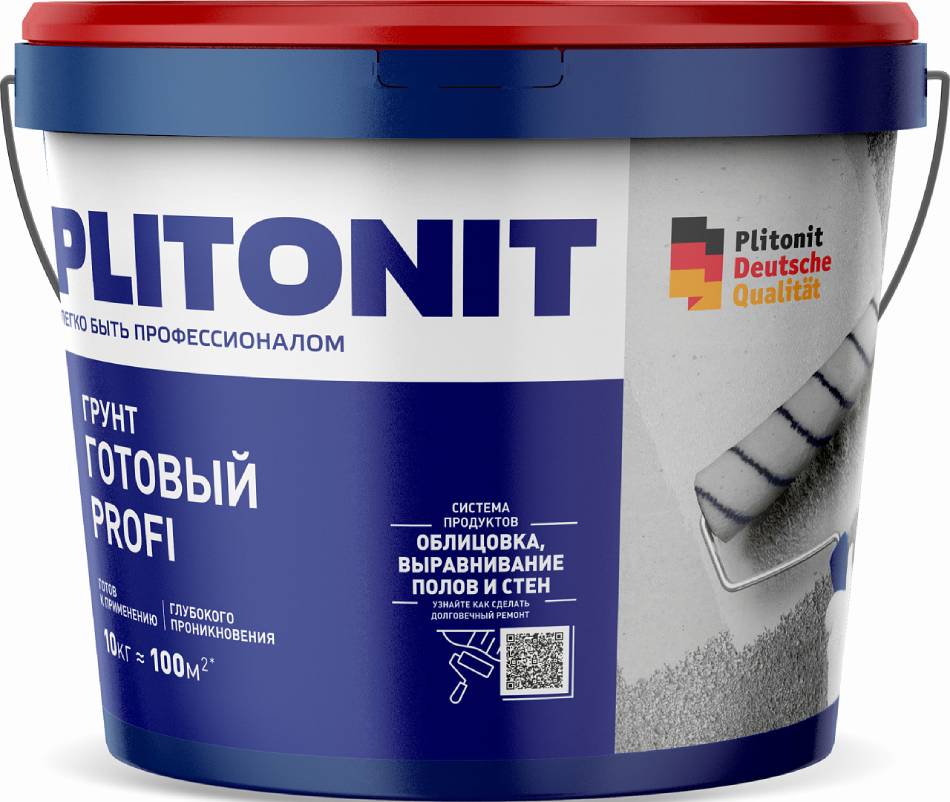 Грунт готовый Plitonit, для подготовки оснований, 10 л