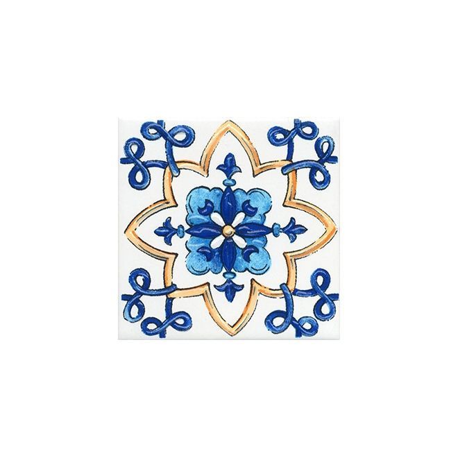 Вставка Капри майолика 99x99 белая STG\A486\1146
