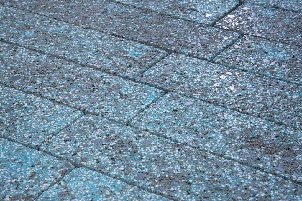 Тротуарная плитка Готика Granite FINERRO, Азул-Бахия, Квадрат, 500х500х120 мм