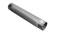Труба соединительная круглая 1м GL PU 150/100 мм м (RAL 9003)