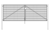 Ворота Light NoLock 3D 1,53х4,0 GrandLine ГрандЛа (RAL 6005)