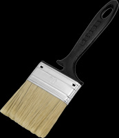 Кисть Black Edition плоская 50х14 мм, светлый смеш. искус. ворс