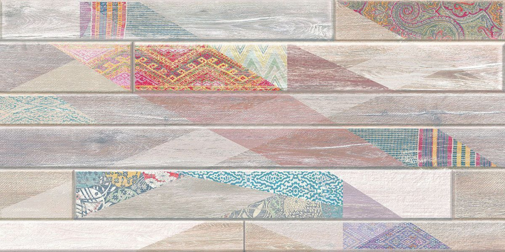 Плитка настенная Потертый Инти / Shabby Inti 315x630 многоцветная